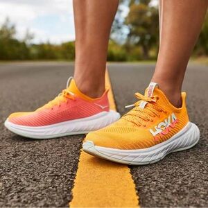 Hoka One One Carbon X 3 Shoes Sneakers Running in Radiant Yellow Camellia 12.5D